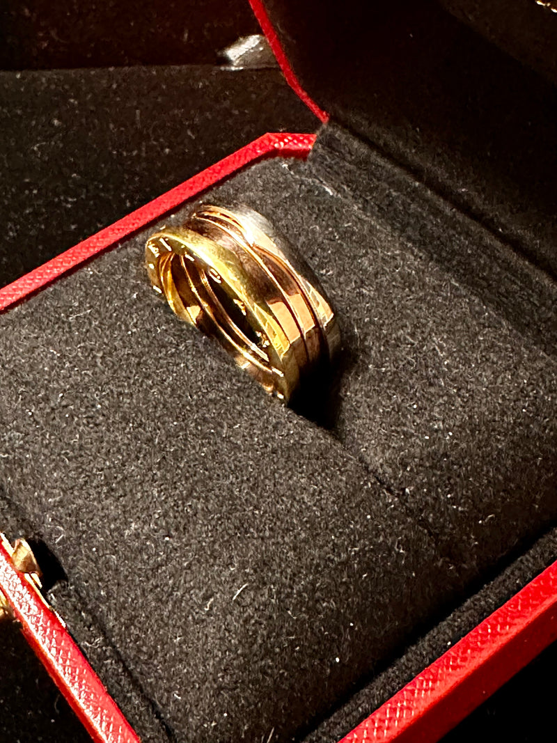 Tricolor Gold Bvlgari Ring - Versatile Unisex Design, Brand New - $5K APR w/ CoA APR57