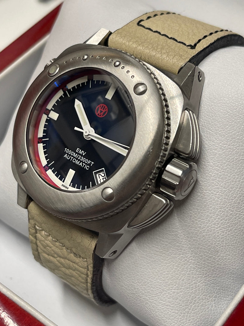 EMV Limited Ed. #106 Stainless Steel  Automatic 3300 Feet Diver's Watch - $6.5K Appraisal Value! ✓ APR 57