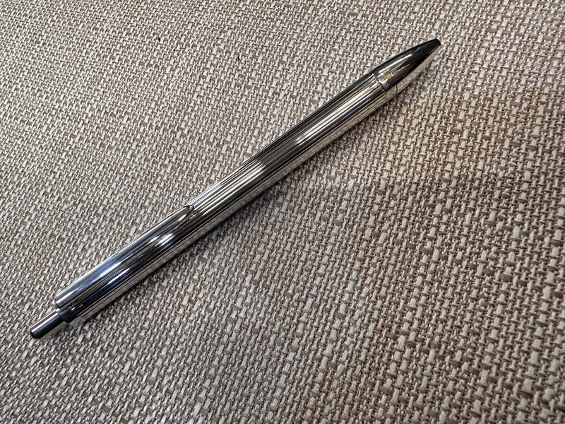 Unoargento Original Sterling Silver Lined Push-Down Ballpoint Pen -$1K APR w CoA APR 57