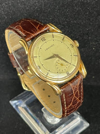 Longines Vintage C. 1950s Rare Solid Rose Gold Men's Wrist Watch- $12K APR w/COA APR 57