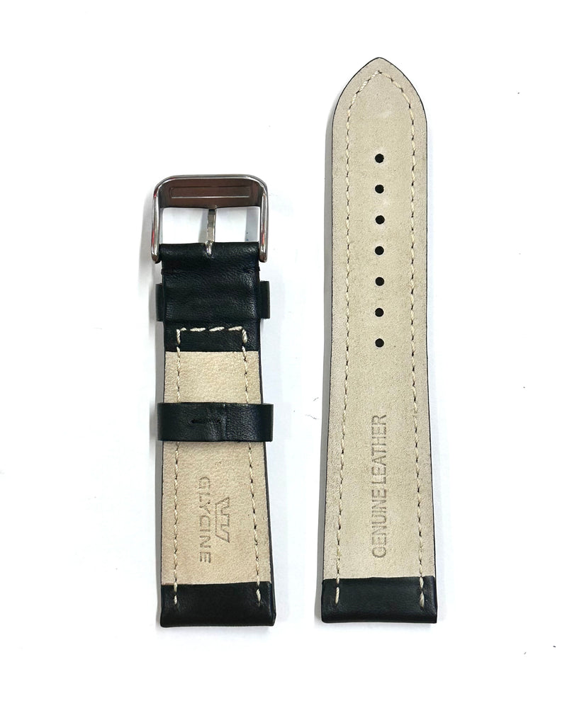 GLYCINE Brand New Black Genuine Leather Watch Strap - $400 APR w/ CoA! APR 57
