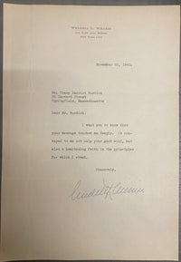 Wendell L. Willkie 1940 Post-Election Typed Signed Letter - $4K APR w/ CoA! APR57
