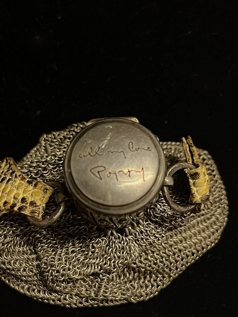 Antique HERMES Coin Purse 1834" Unique Silver Crocodile Nice - $10K APR w/ CoA!! APR 57