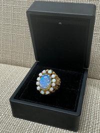Unique Vintage Designer Solid Yellow Gold Opal Ring Circa 1940s- $16k APR w/CoA! APR 57