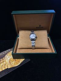 ROLEX Oyster Perpetual Date Just SS silver dial Ladies' Watch - $18K APR w/ COA! APR57