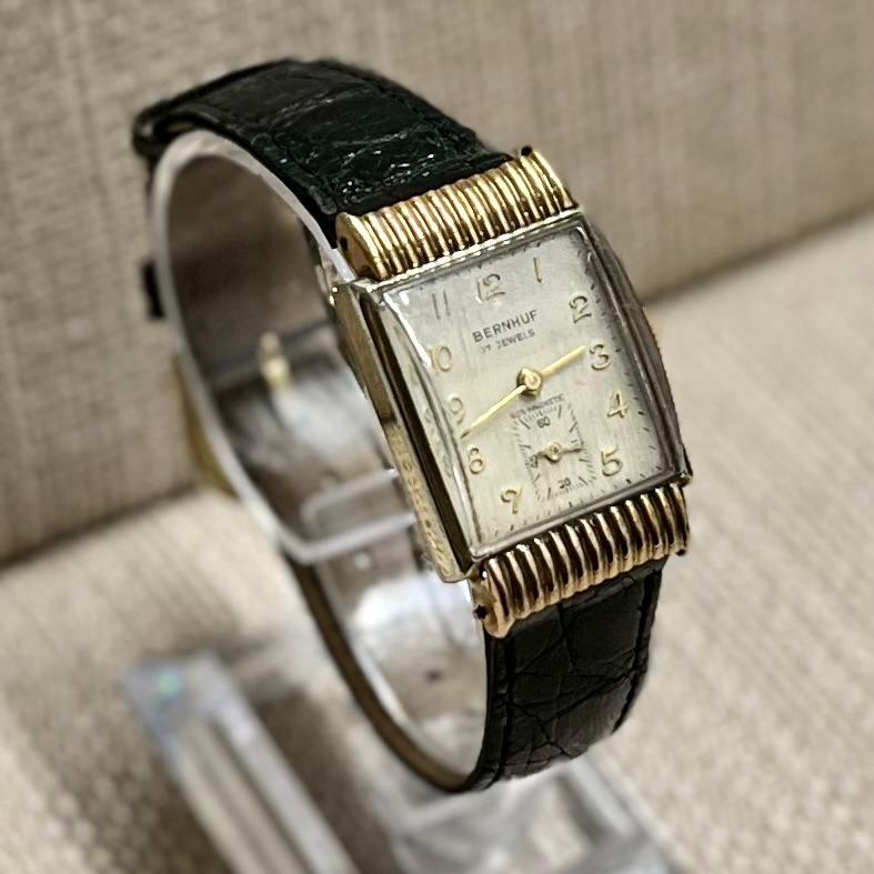 Bernhuf Vintage SS w/ Unique Engraved Lugs Beautiful Wristwatch- $6K APR w/ COA! APR57