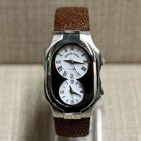 Philip Stein Teslar Dual Time w/ Special Brown Strap Men's Watch-$7K APR w/ COA! APR57