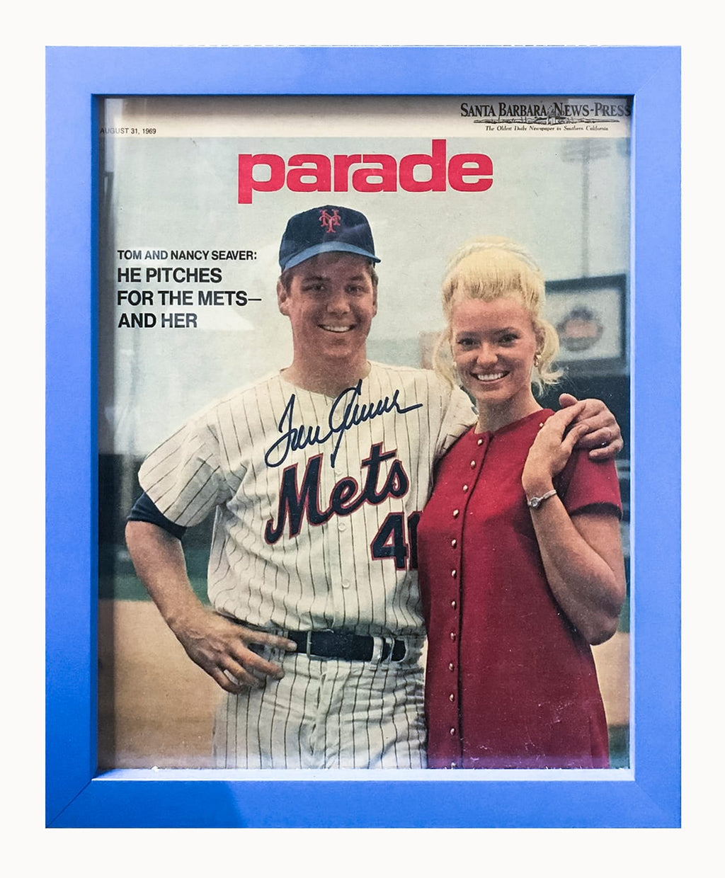 TOM SEAVER 1969 Parade Magazine Autographed Cover - $2K APR Value w/ CoA! +✓