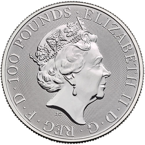 2019 1 oz British Platinum Queen’s Beast Black Bull Coin (BU) APR 57