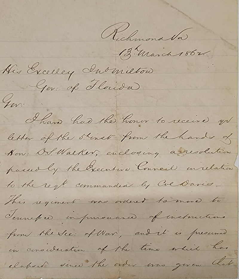 Civil War Letter Written by General Robert E Lee 1862 - $40K Appraisal Value w/ CoA! APR57