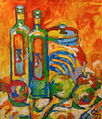 OLEG KUFAYEV "Orange Table" Oil on Linen - $9K Appraisal Value! APR 57