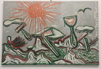 TYREE DAVIS aka DRED 66, "Sky Scrapppersss", Grafitti Style Mixed Media, 2003 - Appraisal Value: $5K * APR 57