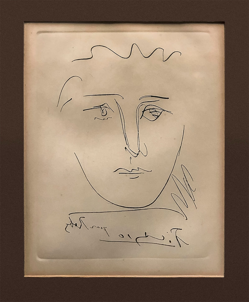 Pablo Picasso, 'L'age du Soleil (Pour Roby),' Original Etching on Paper, c. 1950 - $15K Appraisal Value w/ CoA! +✓ APR 57