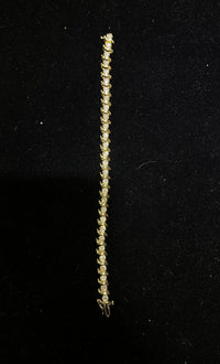 Unique Solid Yellow Gold Tennis Bracelet with 29 Diamonds - $35K Appraisal Value w/ CoA! APR 57