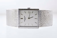 PATEK PHILIPPE Ultra Thin 18K White Gold Wristwatch w/ Original Silk Style Bracelet! -$60K Appraisal Value w/ CoA! ^ APR 57