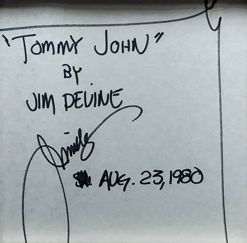 Jim Devine “Tommy John” 1980 Signed Lithograph on Paper - $3K APR Value w/ CoA! + APR 57