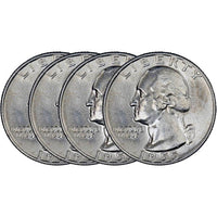 90% Silver Washington Quarters ($1 FV, Circulated) APR 57