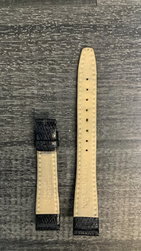 TIFFANY & CO. Black Padded Lizard Leather Watch Strap  - $600 APR VALUE w/ CoA! ✓ APR 57