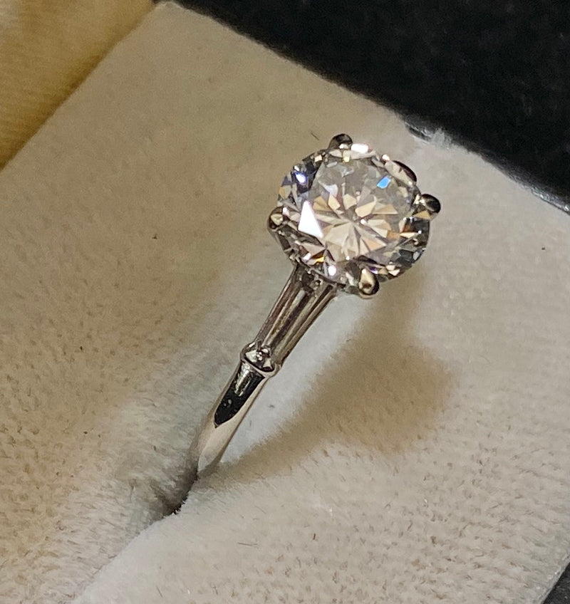 High-end Designer Platinum 2+Ct. Diamond Accent Engagement Ring - $80K Appraisal Value w/CoA} APR57