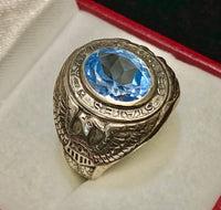 1920’s Vintage United States Navy Class Ring with Aquamarine-like Stone - $6K Appraisal Value w/CoA} APR57