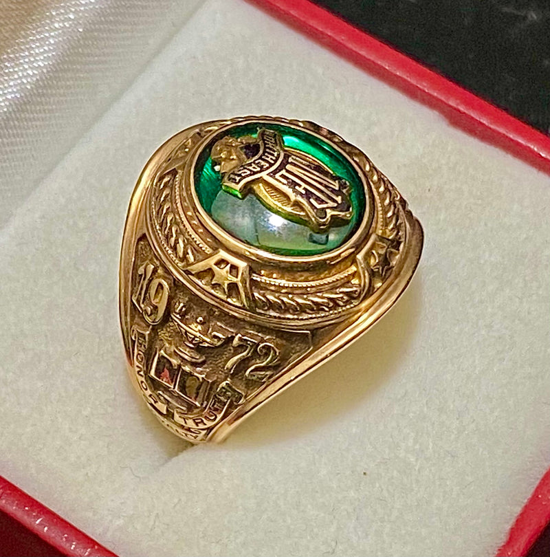 1972 Northeast High School Class Ring in Solid Yellow Gold - $6K Appraisal Value w/ CoA! } APR57