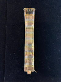 ORITAL Italian Designer Solid Tri-Color Gold Bracelet $15K Appraisal Value w/CoA} APR 57