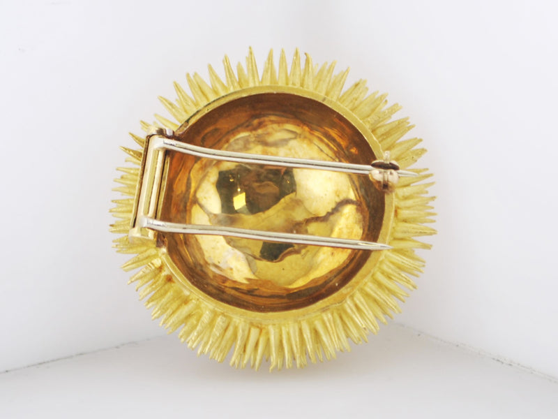 TIFFANY & CO. Vintage Dandelion Diamond Ruby Brooch Pin in 18K Yellow Gold - $35K Appraisal Value w/ CoA! APR 57