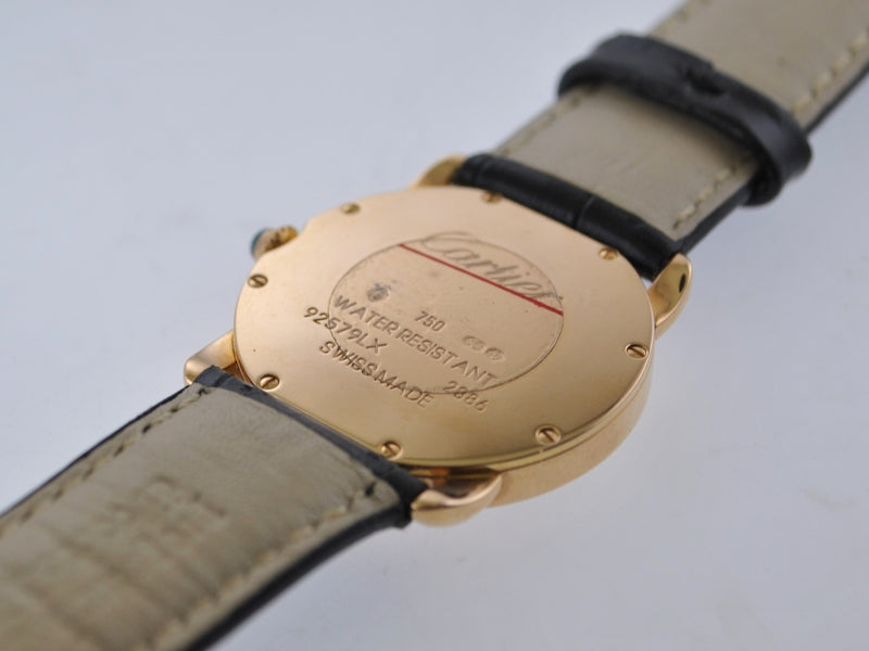 CARTIER Ronde Louis #2886 Wristwatch in 18K Rose Gold on Black Crocodile Strap - $30K VALUE APR 57
