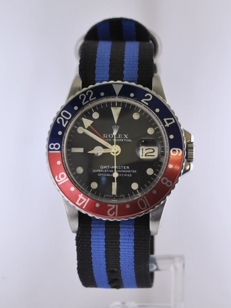 1980's Rolex GMT-Master Vintage Wristwatch Pepsi in Stainless Steel Water Resistant - $30K VALUE APR 57
