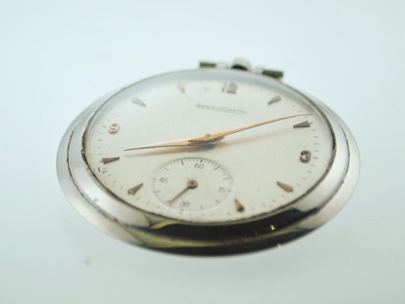 JAEGER LECOULTRE Rare 20th Century Staybrite Steel Pocket Watch - $15K VALUE APR 57
