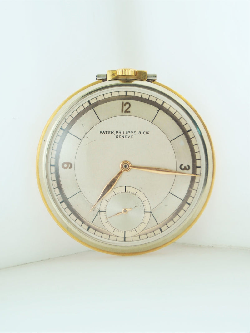 PATEK PHILIPPE & CIE Rare 1930s Two-tone 18K Rose/White Gold 18J Pocket Watch- $30K VALUE