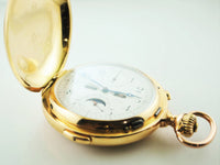 1896 14K Rose Gold Chronograph Pocket Watch with Hunting Case, Quarter Repeater, & Full Calendar - $50K VALUE APR 57