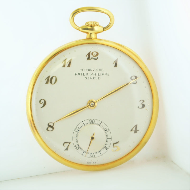 1940s Patek Philippe for Tiffany & Co. Elegant Ultra Thin Pocket Watch in 18K Gold  - $25K VALUE APR 57