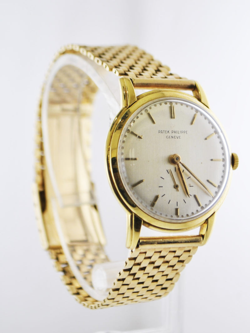 PATEK PHILIPPE Vintage 1950's YG Wristwatch on Brick Style Band - $30K VALUE APR 57