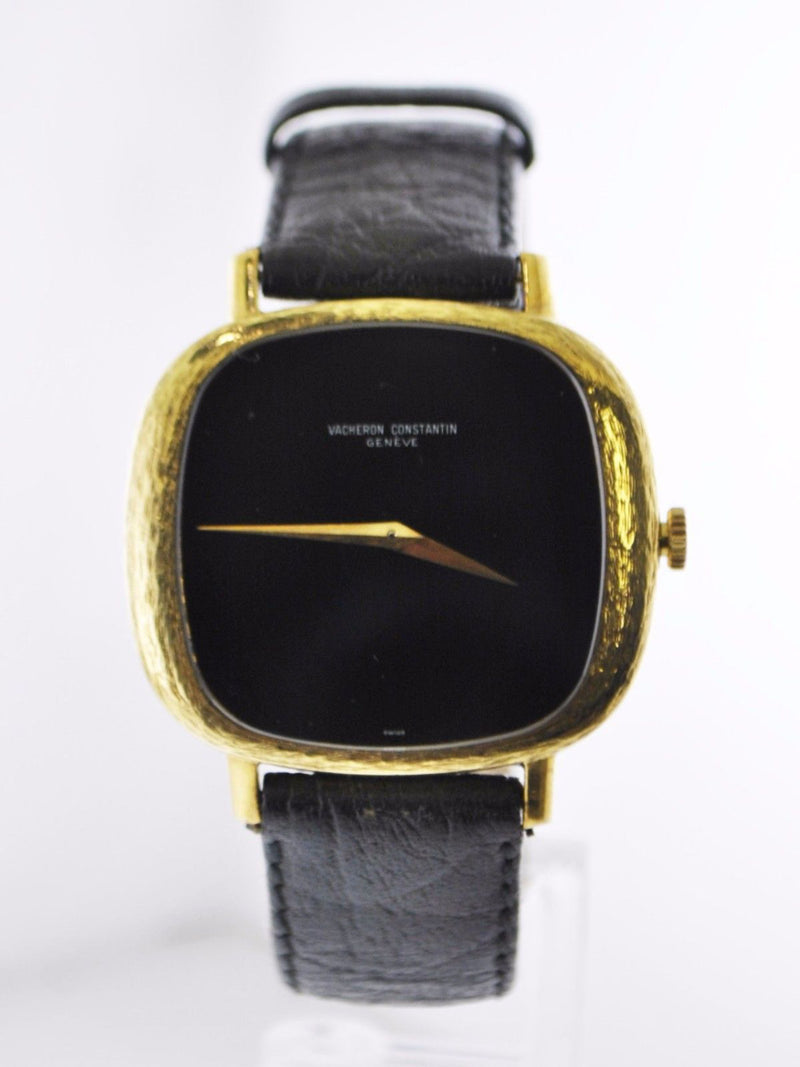 VACHERON CONSTANTIN Vintage 1960's TV Style 18K Yellow Gold Wristwatch with Black Onyx Dial - $60K Appraisal Value! ✓ APR 57