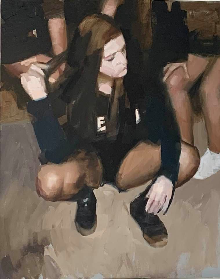 MARK TENNANT "Hair Pull" Oil on Canvas APR 57