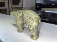 Henry Evaluardjuk Orignl SIGNED 1985 Serpentine Bear Inuit Statue $8K APR w COA!! APR 57