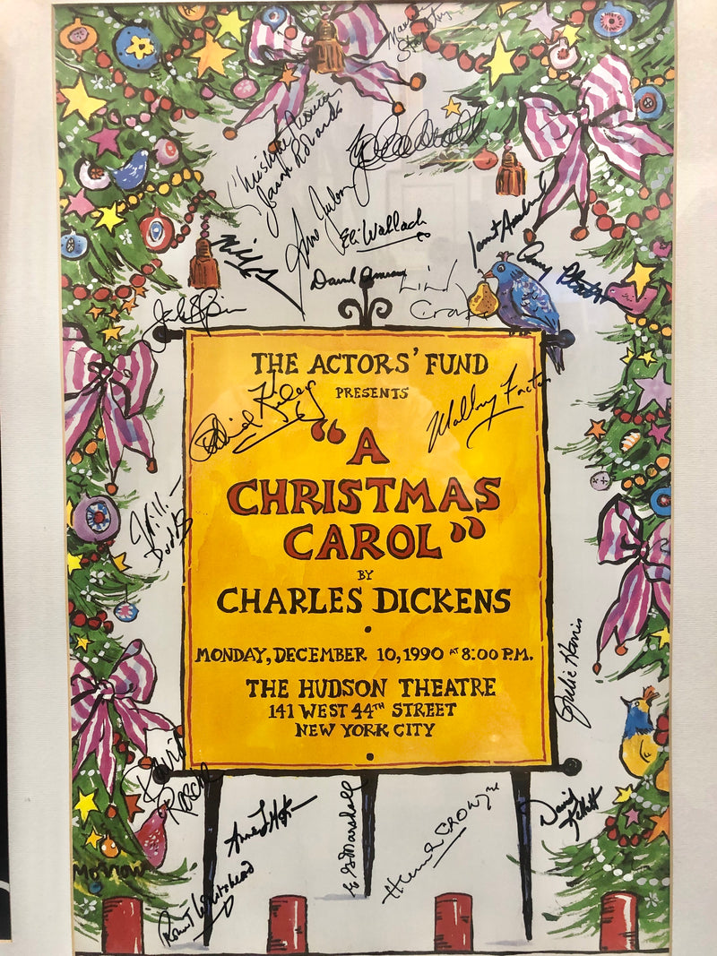Actors’ Fund Unique Poster 20+ Autos Dickens’ "Christmas Carol" - $10K APR Value w/ CoA! APR 57
