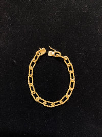 Intricate Contemporary Solid Yellow Gold Chain Bracelet - $6K Appraisal Value w/CoA} APR 57