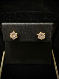 Unique Designer Solid Yellow Gold with Diamond Earrings $10K Appraisal Value w/CoA} APR 57