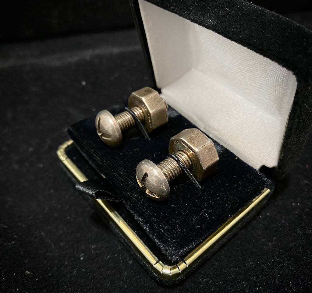 Gucci 1980s Mixed Metal Cufflinks and Tie Clip at 1stDibs