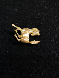 Vintage c.1960's Desgner YG Running Golden Horse Brooch/Pin w $8K COA!} APR 57