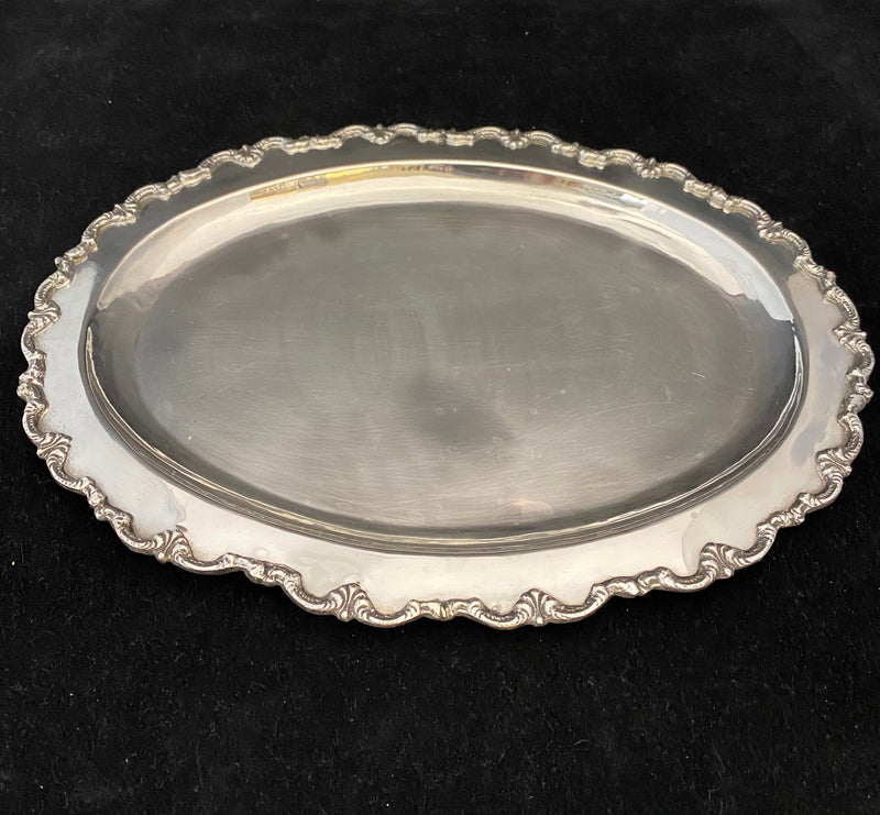 Beautiful Antique Oval Silver Serving Platter - $2K APR Value w/ CoA! APR57