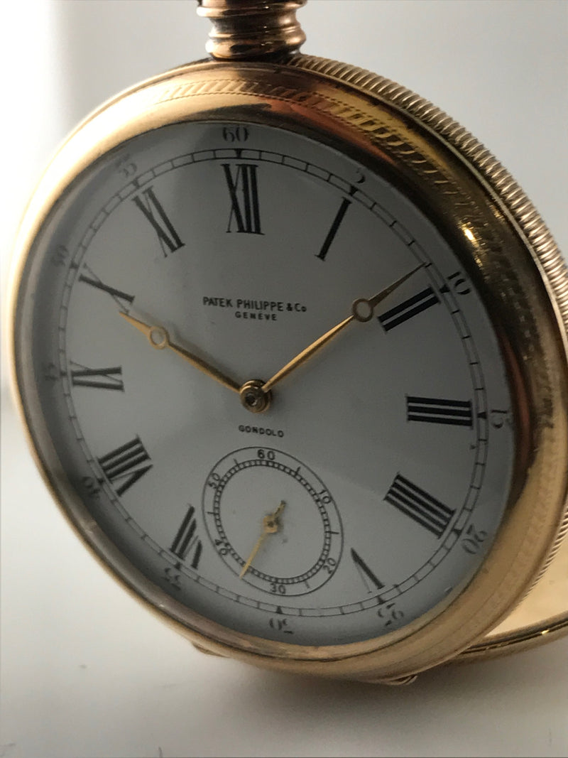 PATEK PHILIPPE Pocket Watch Rose Gold Tone-style "Gondolo" - $30K APR Value w/ CoA! APR 57