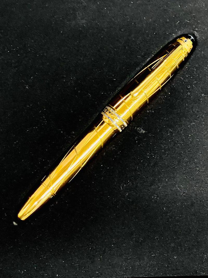 MONTBLANC Extraordinary Rare Unique One-Of-A-Kind Limited Edition 1/1 Solid Gold And Diamond Meisterstuck Fountain Pen – $1 Million APR w/ COA! APR 57