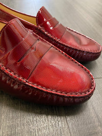 TODS Gommino Red Patent Leather Driving Loafers - $600 APR Value w/ CoA! ✓ APR 57