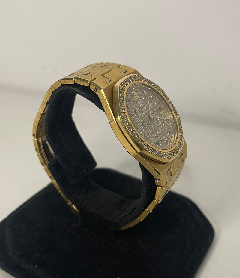 Audemars Piguet Royal Oak 18KYG Watch w/Rare Dmnd&Saphr Dial-$300K APR Value&CoA APR57