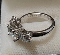 Tiffany & Co. Peretti Platinum 5-Diamond Engagement Ring - $80K Appraisal Value w/CoA} APR57