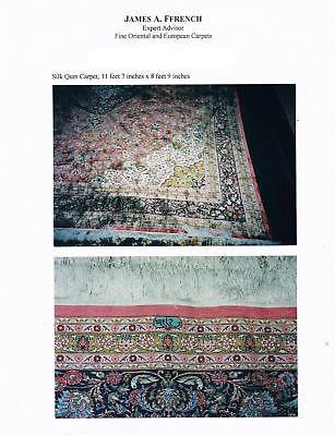 Rare Exquisite Mid 20th Century Persian Silk Rug - $40K VALUE APR 57