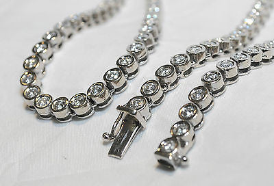 Contemporary Design 33 Carat Diamond Chain Necklace in 14K White Gold - $150K VALUE APR 57